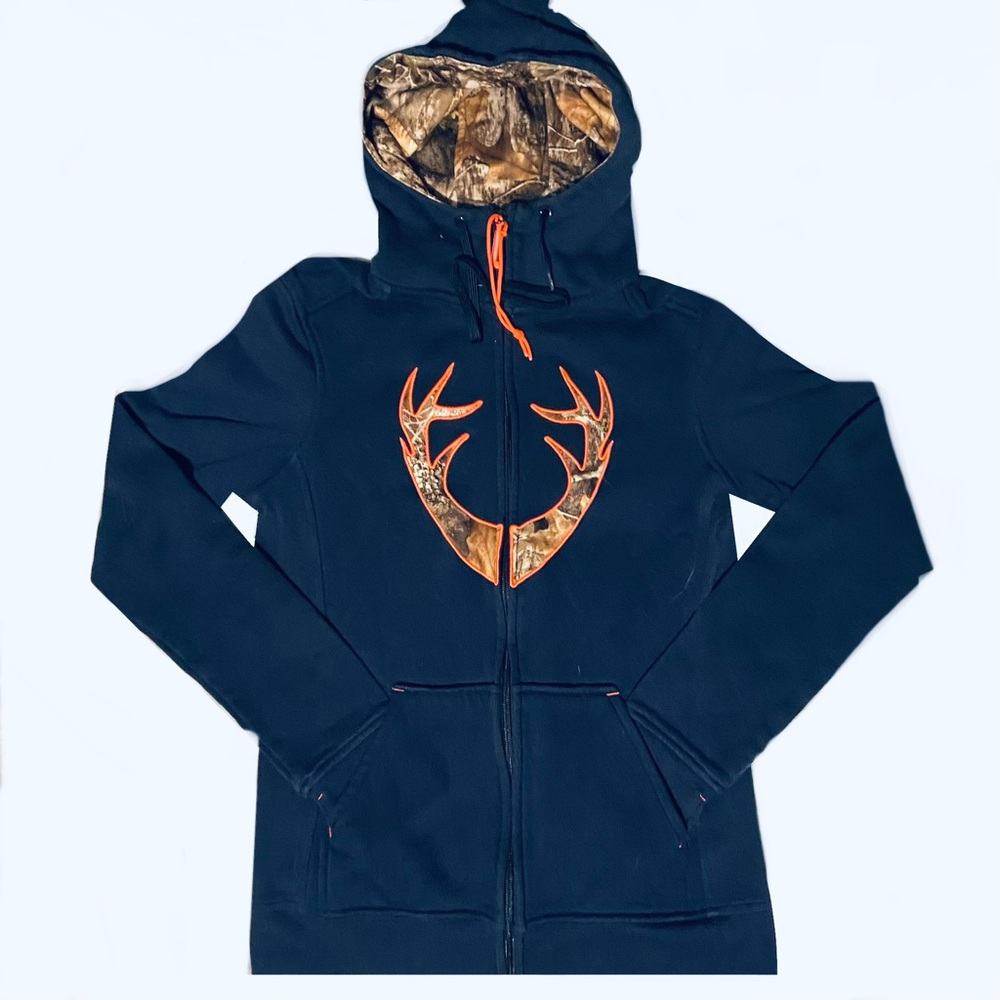 Huntshield Camo and Navy Hoodie
